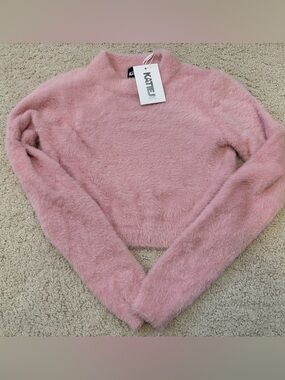 NWT Katie J NYC Mara Sweater Baby Pink, Size Medium Tween